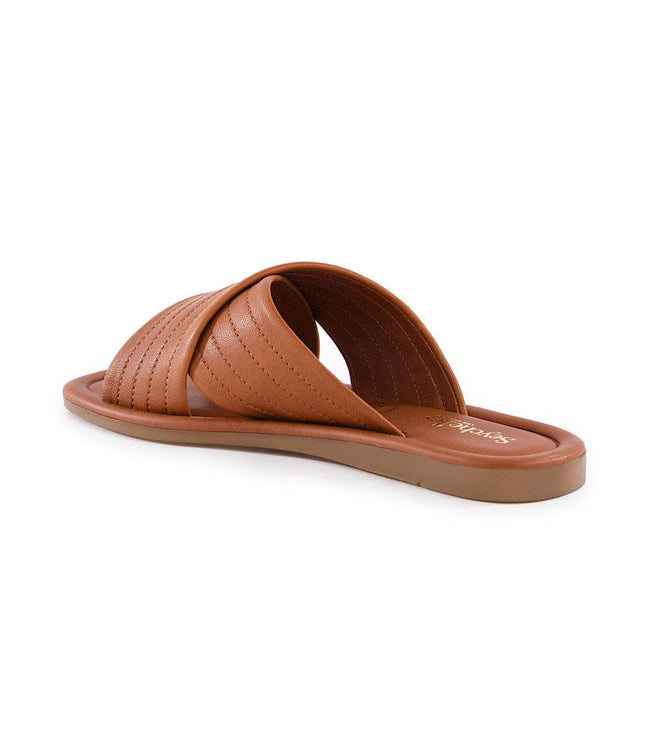 Karen Kane Tan Courage Slip On Sandals Karen Kane