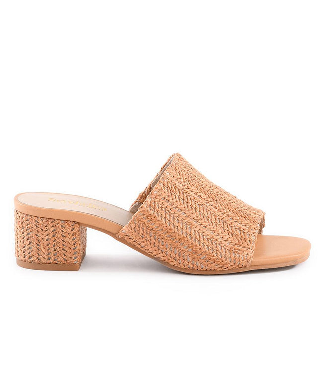 Karen Kane Tan Pepper Mid Heel Sandals Karen Kane