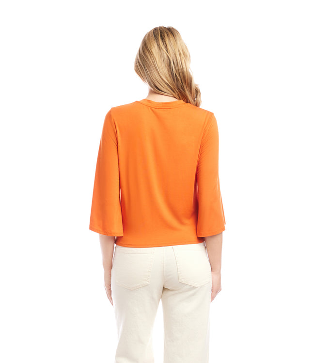 Karen Kane Tangerine Drape Front Top Karen Kane