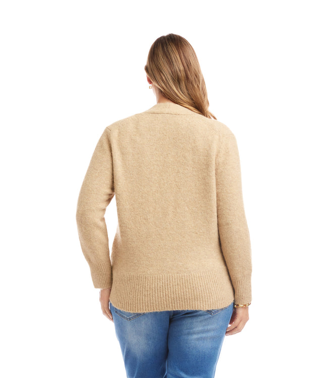 Karen Kane Wheat Plus Size Wrap Sweater Karen Kane