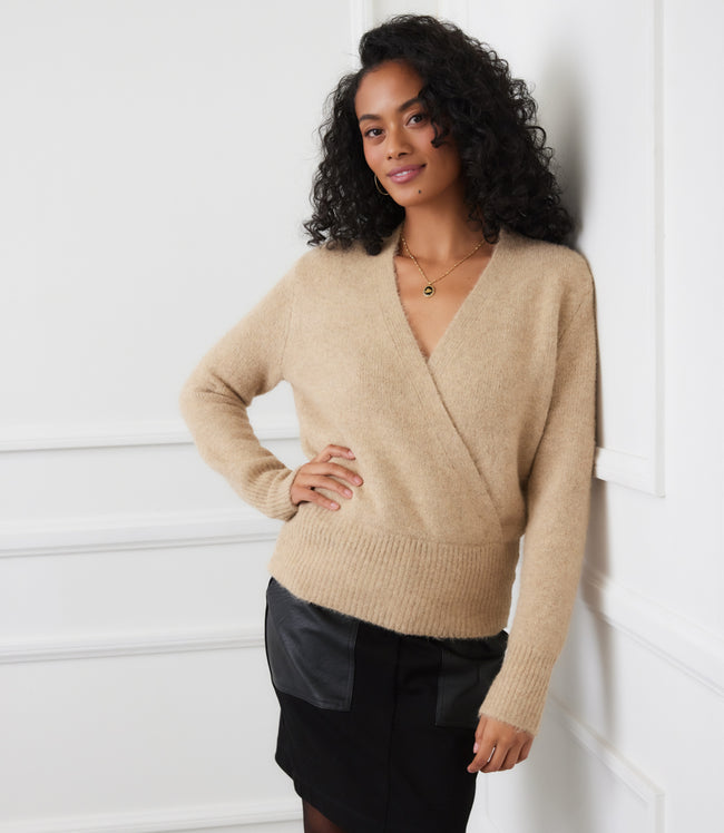 karen kane Wheat Wrap Sweater Karen Kane