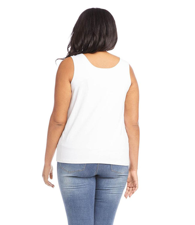 Karen Kane White Plus Size Scoop Tank Karen Kane