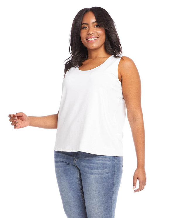 Karen Kane White Plus Size Scoop Tank Karen Kane