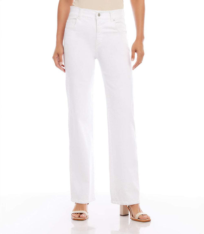 Karen Kane White Slim Wide Leg Jeans Karen Kane