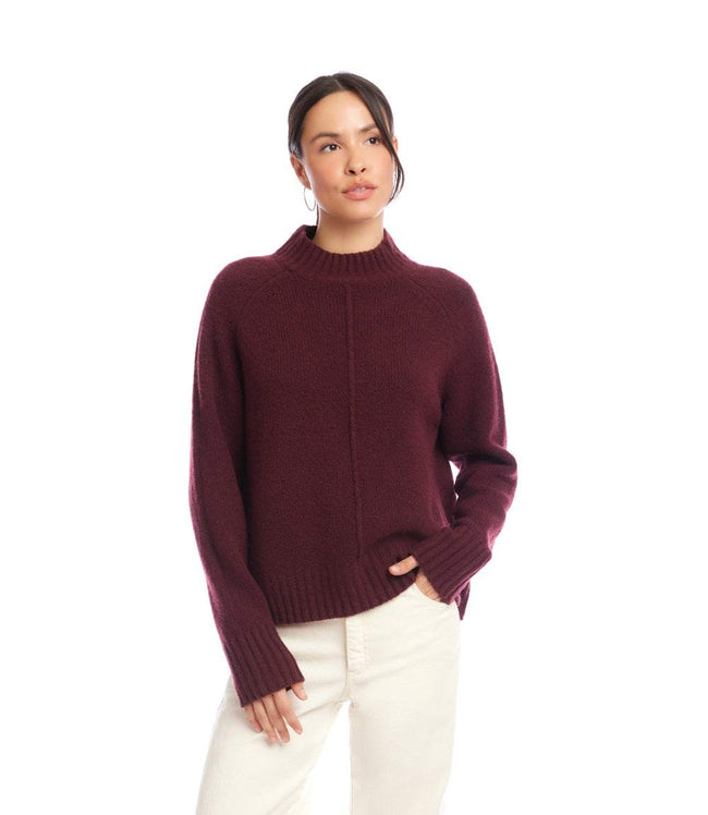 Karen Kane Wine Turtleneck Sweater Karen Kane