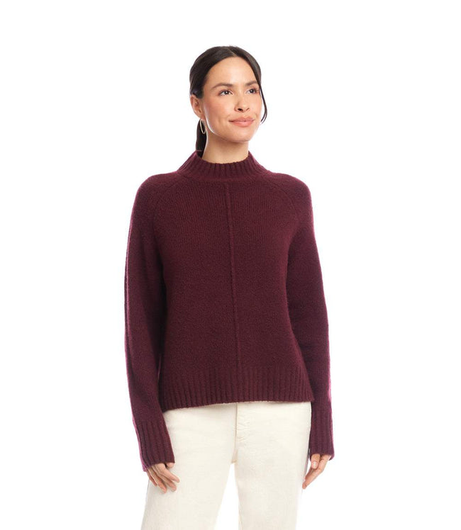 Karen Kane Wine Turtleneck Sweater Karen Kane