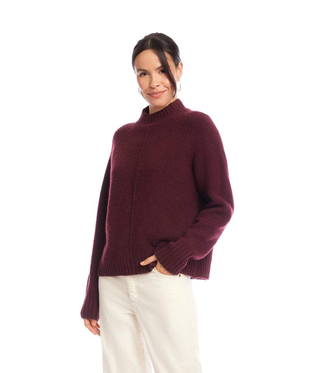 Karen Kane Wine Turtleneck Sweater Karen Kane