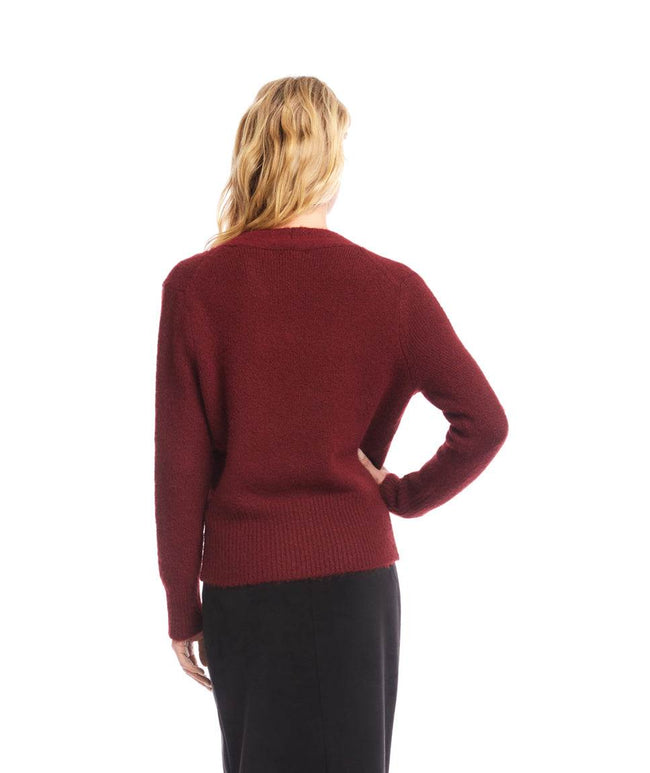 Karen Kane Wine Wrap Sweater Karen Kane