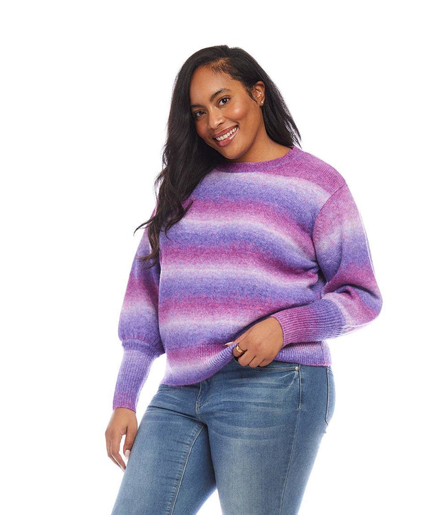 Karen Kane Lavender Plus Size Blouson Sleeve Sweater Karen Kane