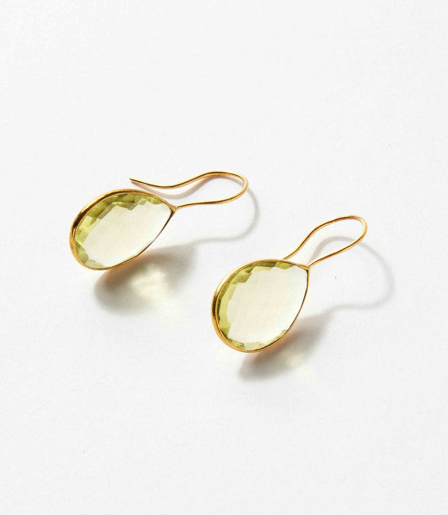 Karen Kane Lemon Pear Drop Gemstone Earrings Karen Kane