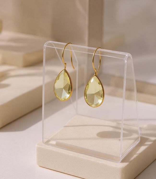 karen kane Lemon Pear Drop Gemstone Earrings Karen Kane