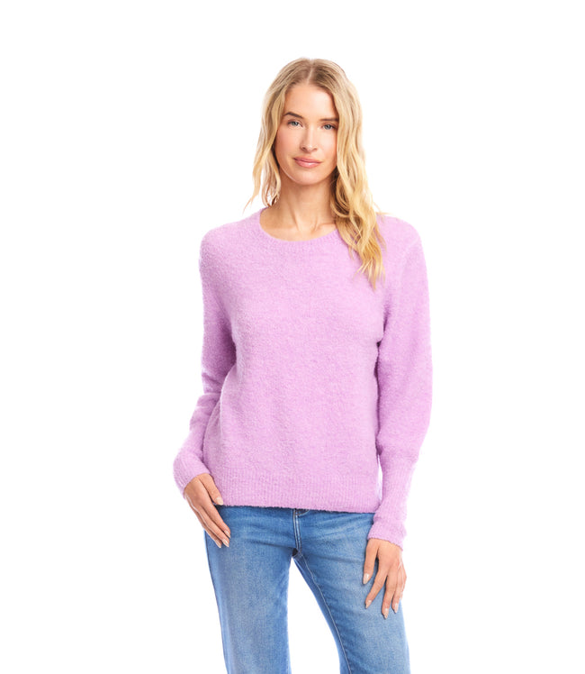 Karen Kane Lilac Boucle Blouson Sleeve Sweater Karen Kane