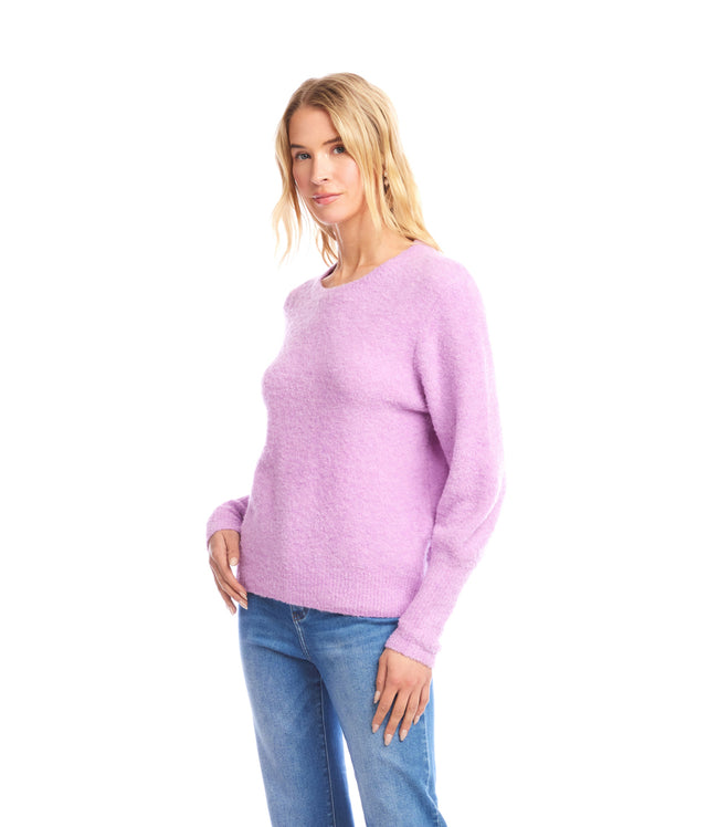 Karen Kane Lilac Boucle Blouson Sleeve Sweater Karen Kane
