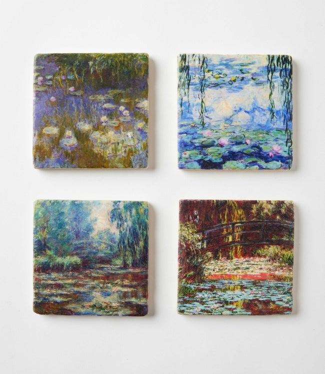 karen kane Monet Monet Tile Marble Coasters Set Of 4 Karen Kane