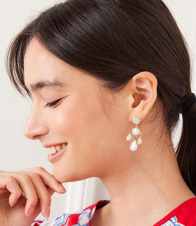 Karen Kane Moonstone Gemstone Chandelier Earrings Karen Kane