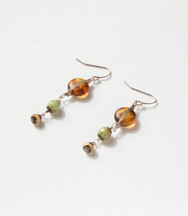 Karen Kane Multi Antique Glass Cascading Dangle Earrings Karen Kane