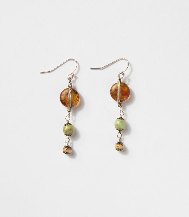 Karen Kane Multi Antique Glass Cascading Dangle Earrings Karen Kane