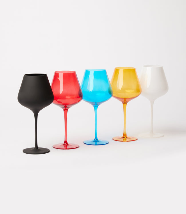 Karen Kane Multi Colors Of New York Wine Glasses Set Of 5 Karen Kane
