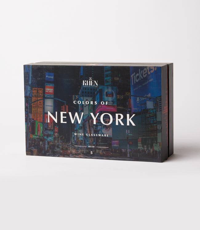 Karen Kane Multi Colors Of New York Wine Glasses Set Of 5 Karen Kane