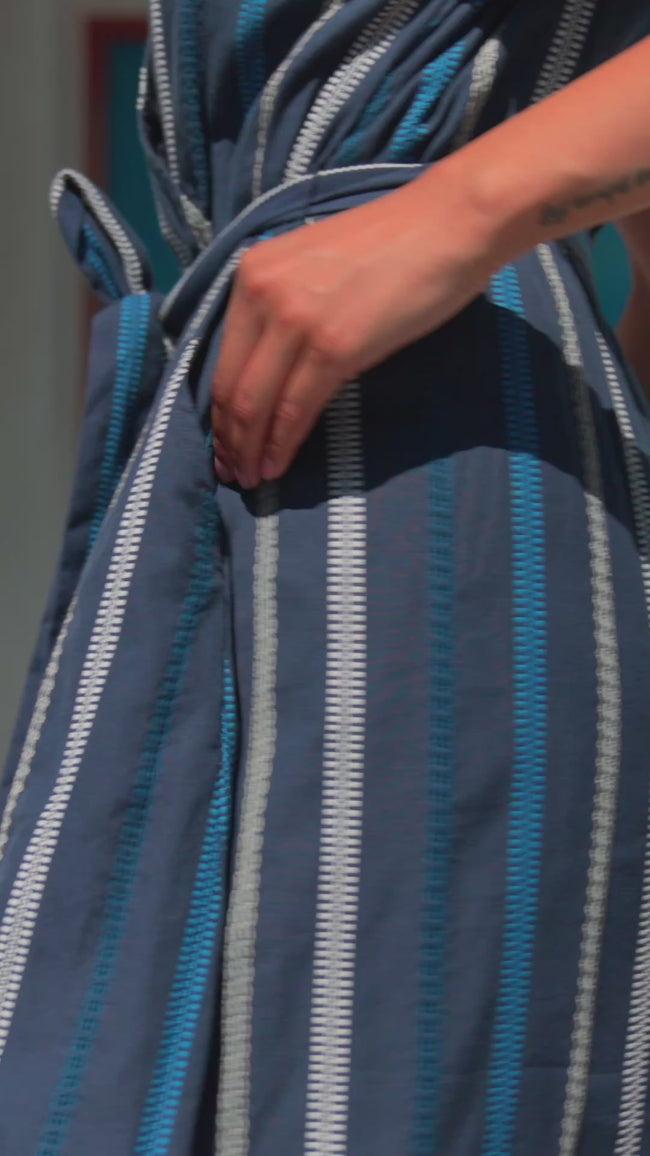 Karen Kane Multi Embroidered Cuffed Sleeve Midi Dress Karen Kane