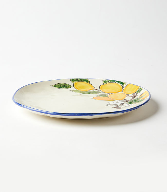 Karen Kane Multi Glazed Lemon Dinner Plate Karen Kane