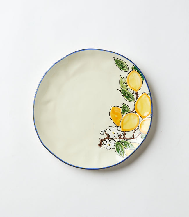 karen kane Multi Glazed Lemon Dinner Plate Karen Kane