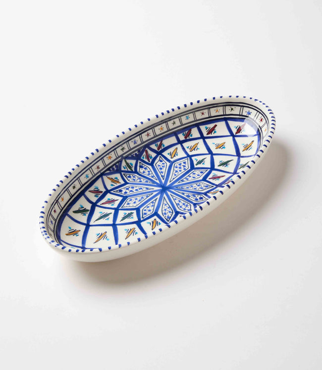 karen kane Multi Handpainted Ceramic Oval Bowl Karen Kane