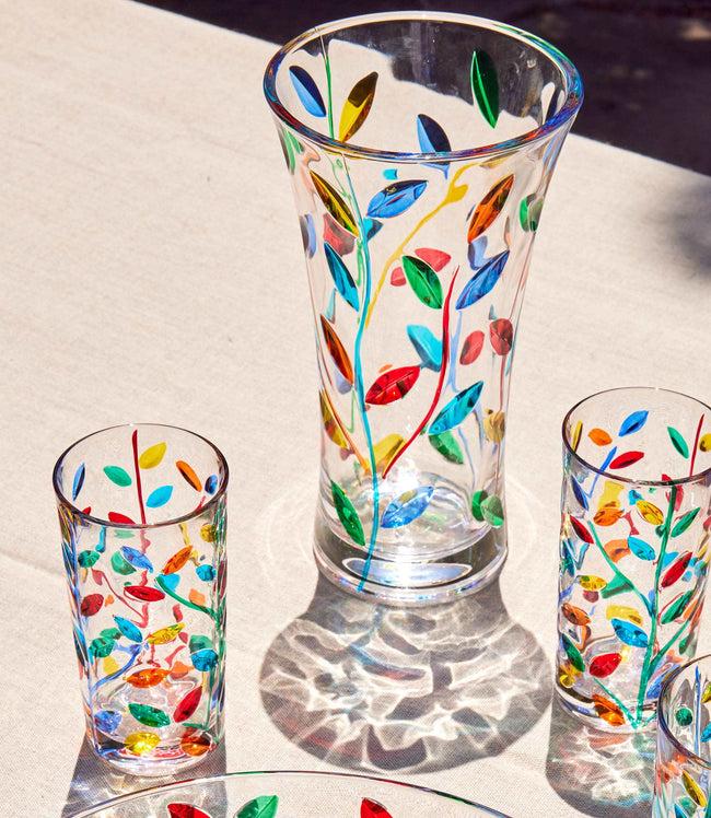 Karen Kane Multi Large Handpainted Crystal Vase Karen Kane