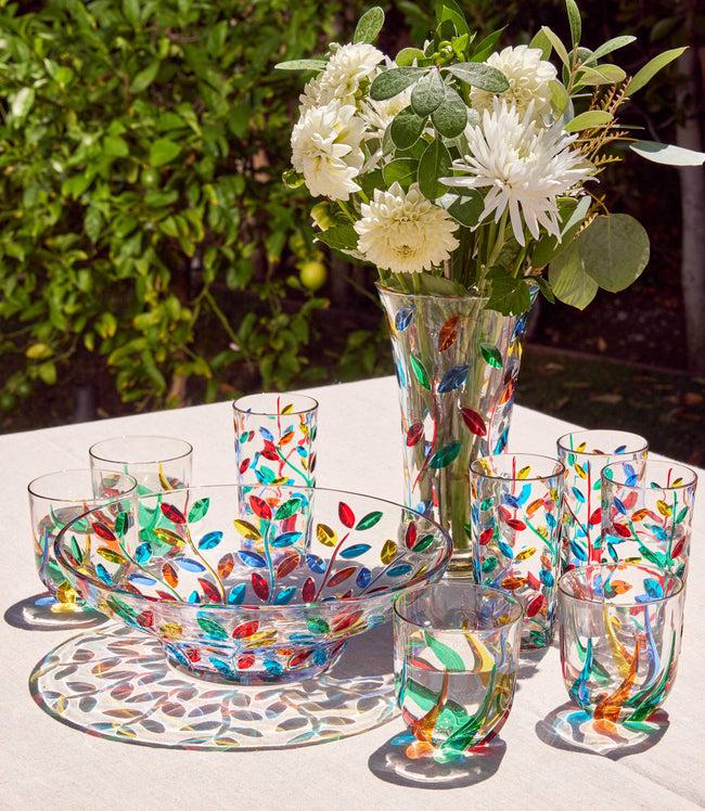 Karen Kane Multi Large Handpainted Crystal Vase Karen Kane