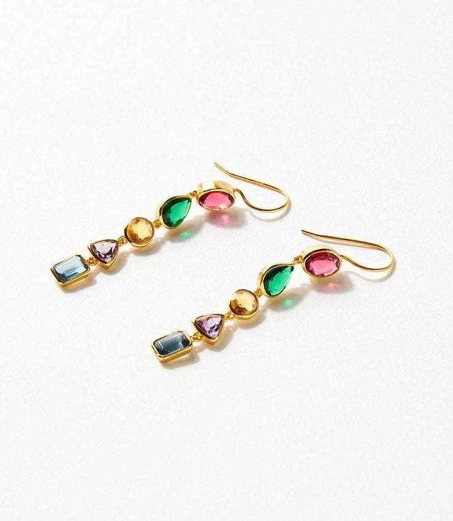 Karen Kane Multi Mixed Gemstone Dangle Earrings Karen Kane