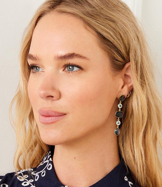 Karen Kane Multi Mixed Gemstone Strand Earrings Karen Kane