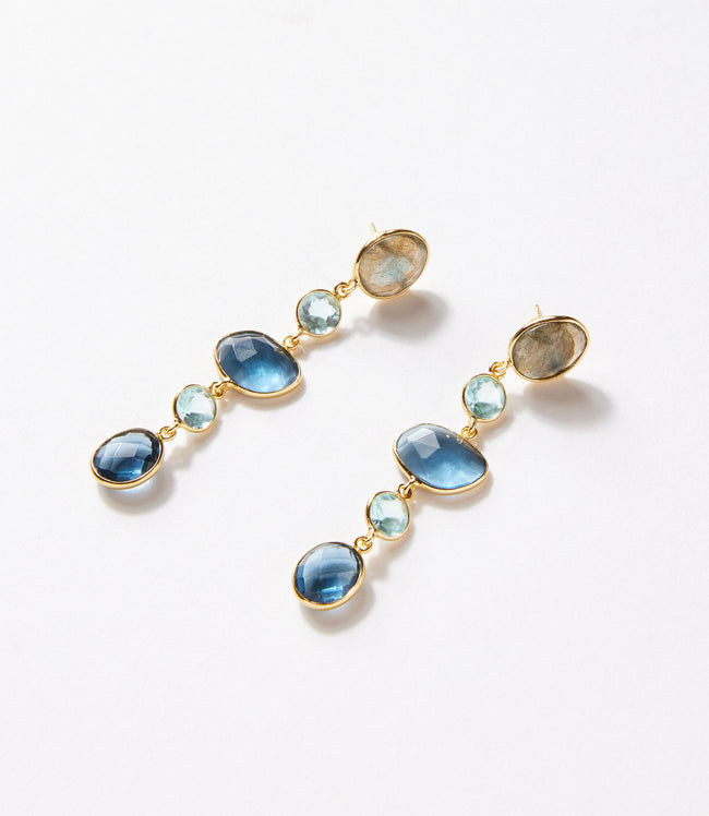 Karen Kane Multi Mixed Gemstone Strand Earrings Karen Kane