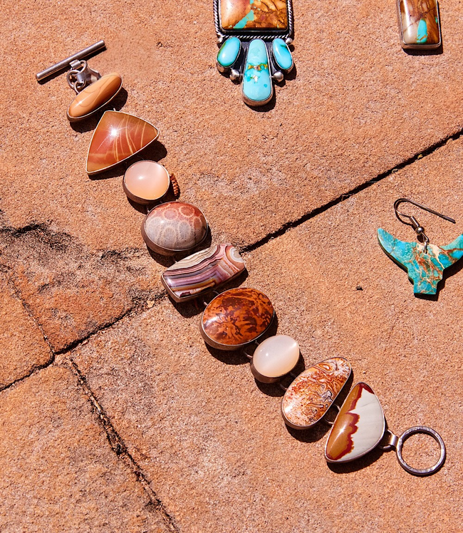 karen kane Multi Mosaic Natural Stone Link Bracelet Karen Kane