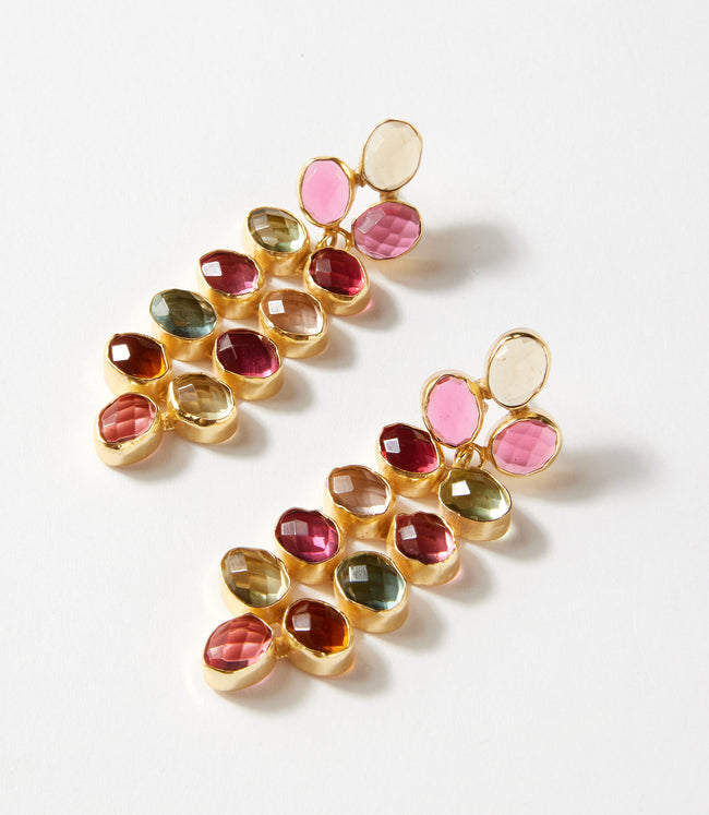 Karen Kane Multi Multi Color Beaded Gemstone Earrings Karen Kane