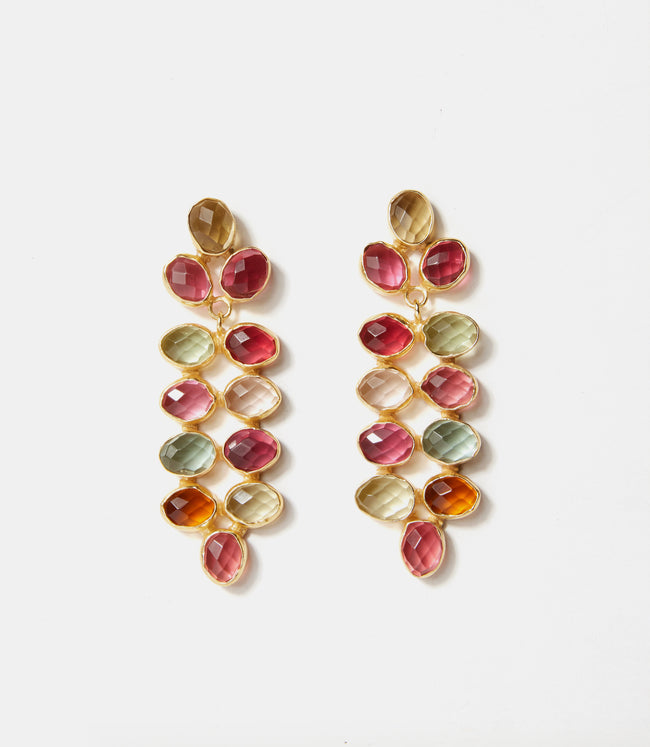 Karen Kane Multi Multi Color Beaded Gemstone Earrings Karen Kane
