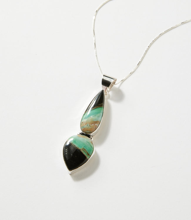 karen kane Multi Opalized Petrified Wood Pendant Necklace Karen Kane