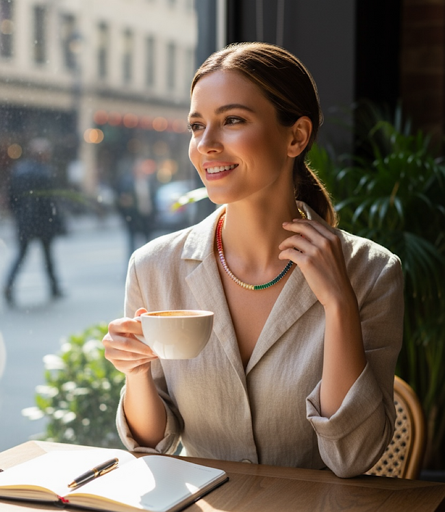 Karen Kane Multi Prismatic Tennis Necklace Karen Kane