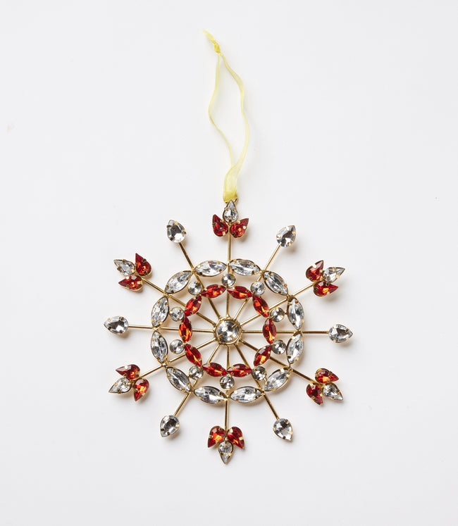 Karen Kane Multi Red & Gold Jeweled Ornament Karen Kane