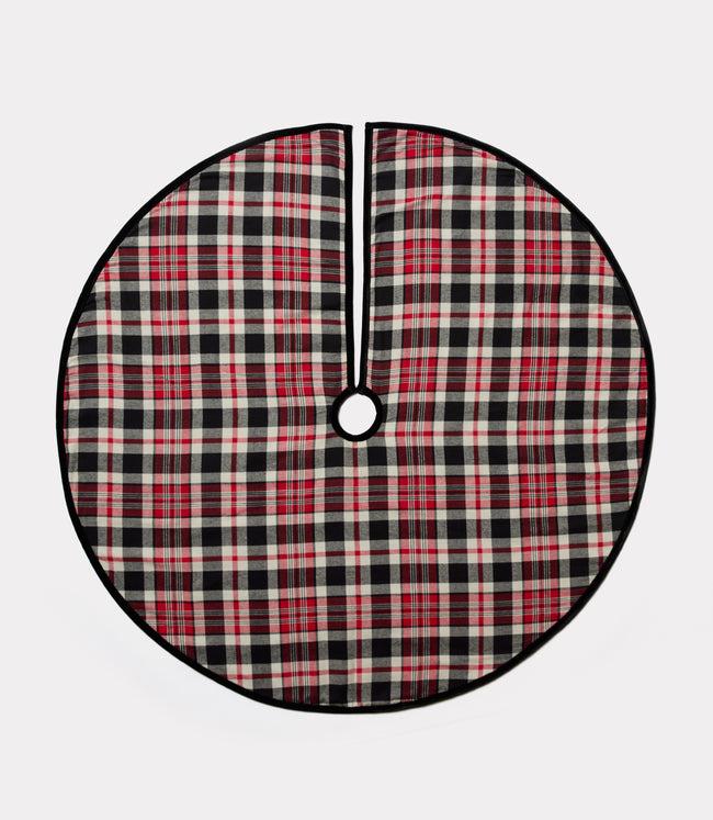 Karen Kane Multi Reversible Plaid & Leopard Christmas Tree Skirt Karen Kane