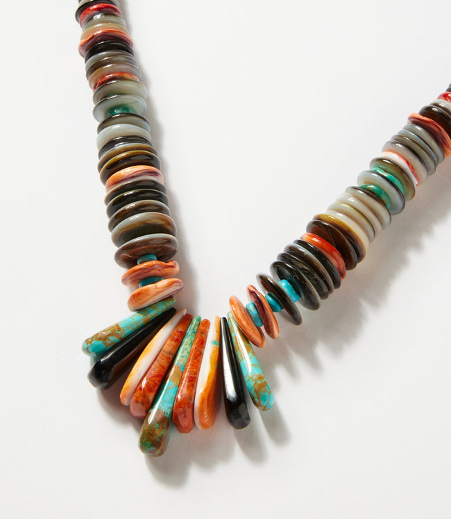 karen kane Multi Santo Domingo Turquoise Beaded Necklace Karen Kane