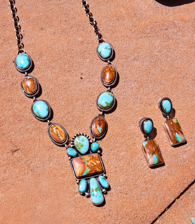 Karen Kane Multi Sonoran Mountain And Boulder Turquoise Necklace & Earring Set Karen Kane