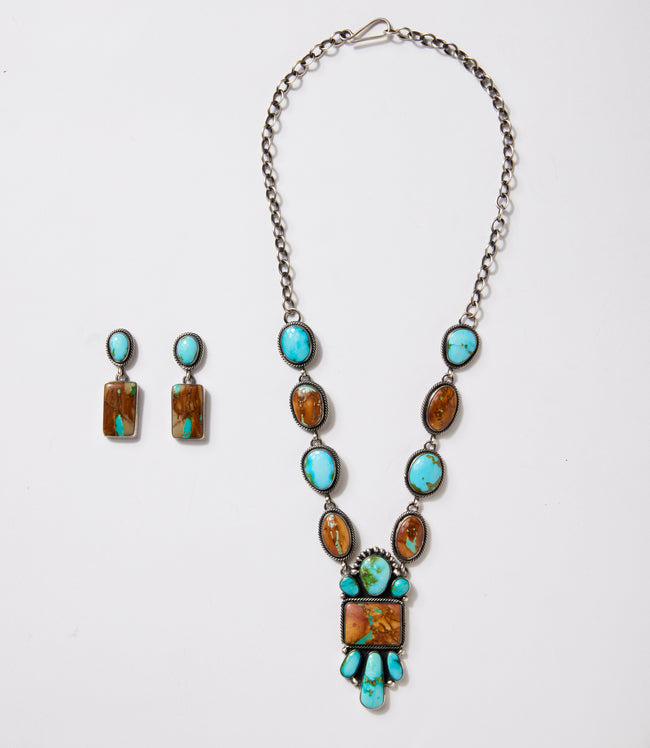 Karen Kane Multi Sonoran Mountain And Boulder Turquoise Necklace & Earring Set Karen Kane