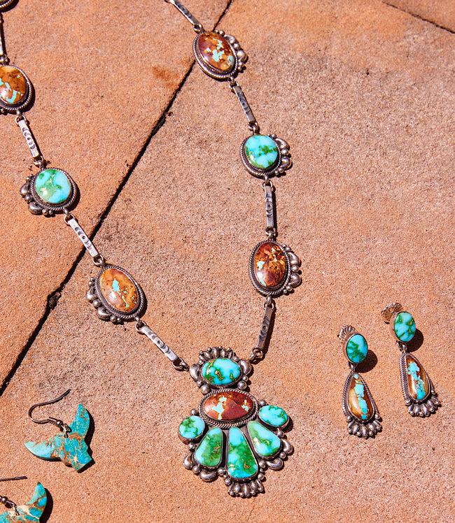 Karen Kane Multi Sonoran Mountain And Boulder Turquoise Necklace & Earring Set Karen Kane