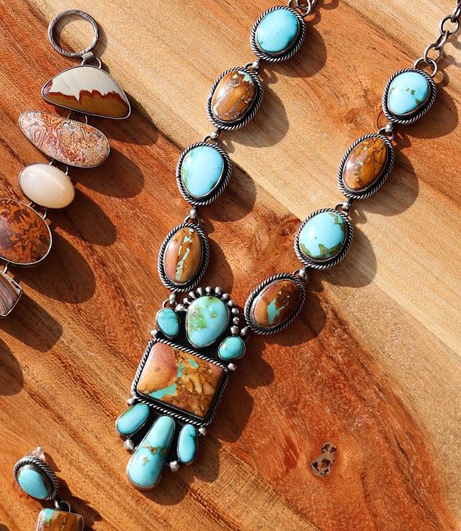 karen kane Multi Sonoran Mountain And Boulder Turquoise Necklace & Earring Set Karen Kane