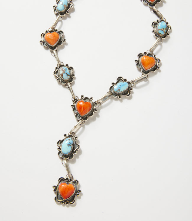 karen kane Multi Spiny Oyster Heart And Turquoise Stone Necklace Karen Kane
