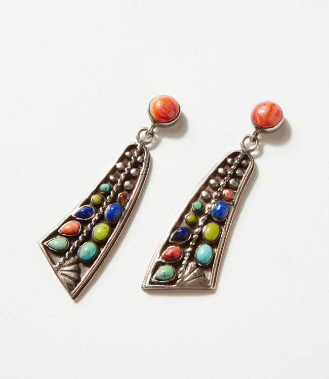 Karen Kane Multi Sterling Silver Turquoise And Gemstone Collar Set Karen Kane