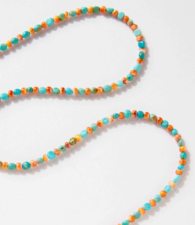 karen kane Multi Turquoise And Spiny Oyster Beaded Necklace Karen Kane