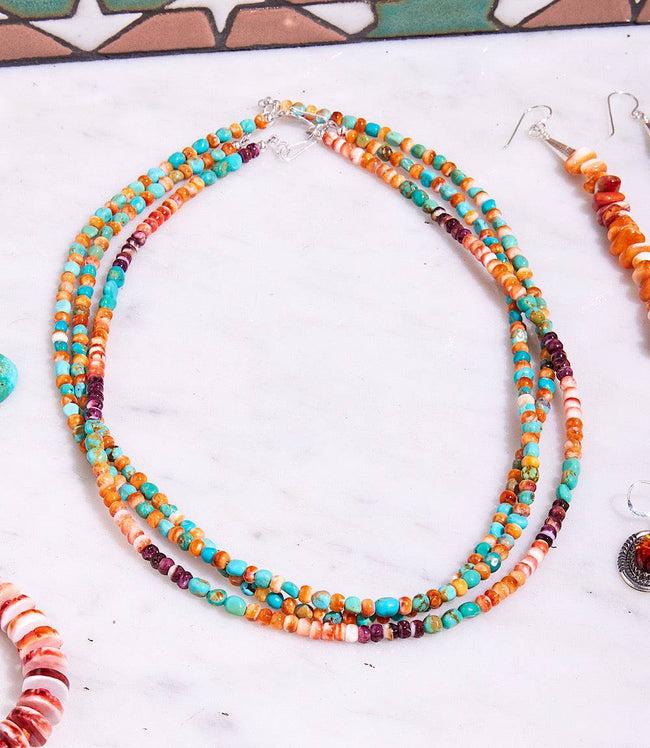 Karen Kane Multi Turquoise And Spiny Oyster Necklace Karen Kane