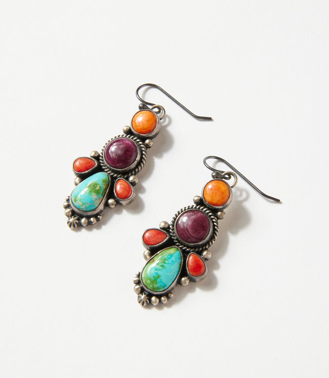 Karen Kane Multi Turquoise Cluster Necklace And Earring Set Karen Kane