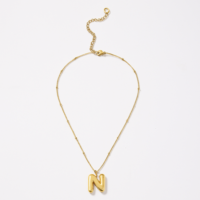 Karen Kane N Gold Bubble Letter Charm Necklace Karen Kane